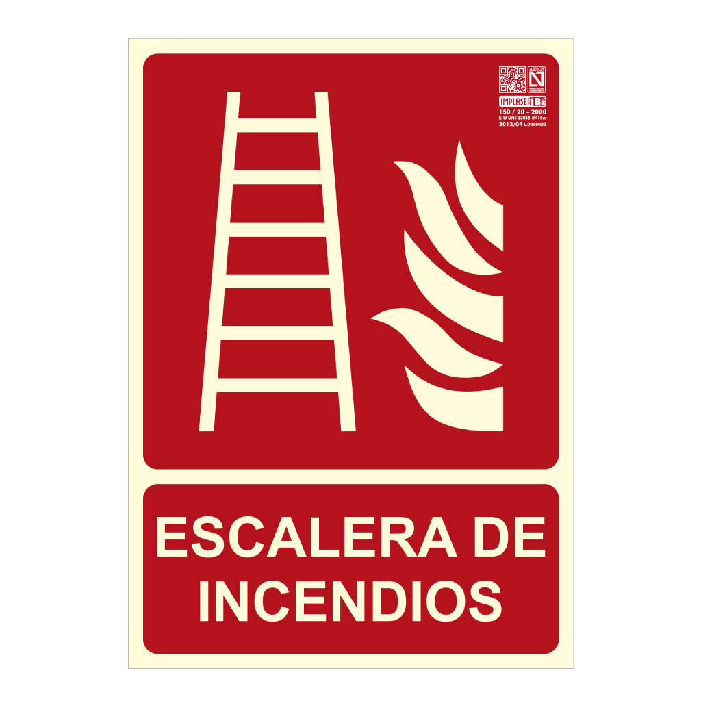 Señal escalera de incendios