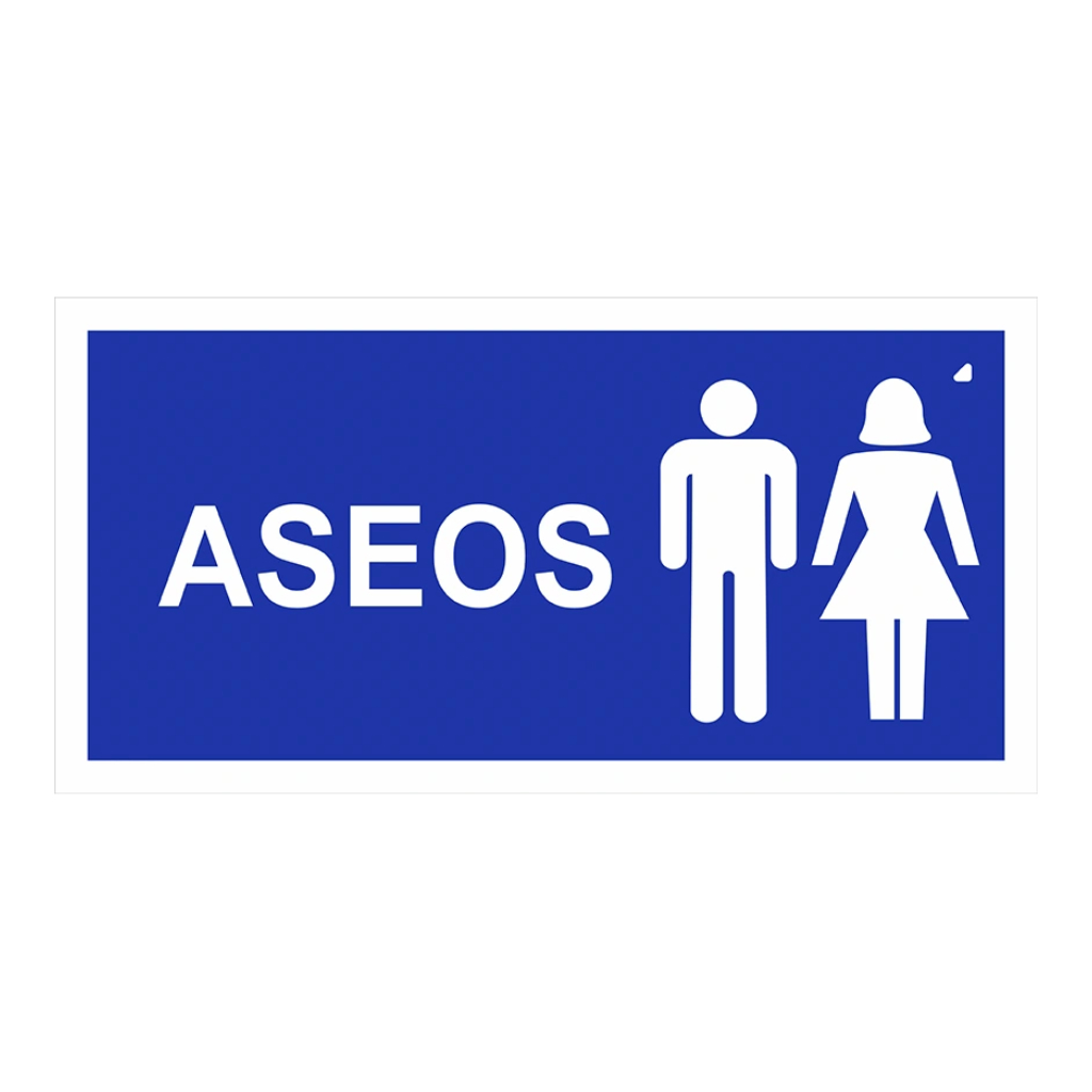 Señal aseo hombre-mujer 29,7x15cm