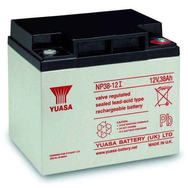 Batería de 12V. Capacidad 38Ah. Conexión mediante tornillo M6