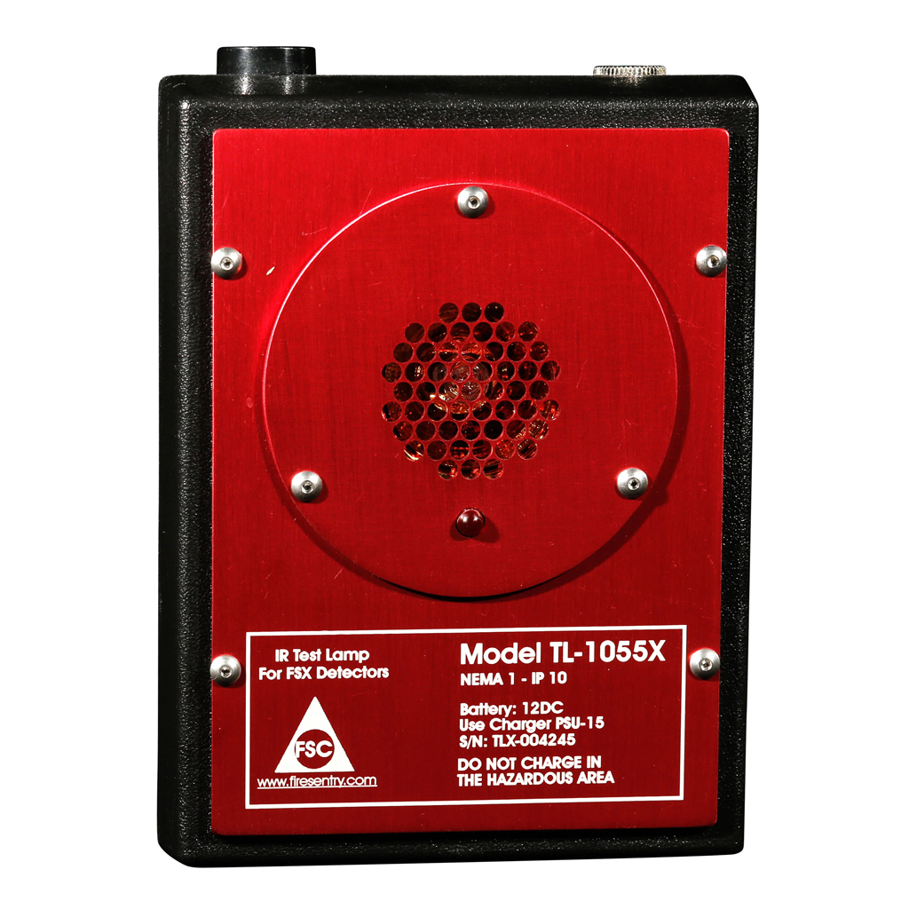 Lámpara de prueba para detectores IR FSX, incluye cargador universal. Para áreas NO clasificadas