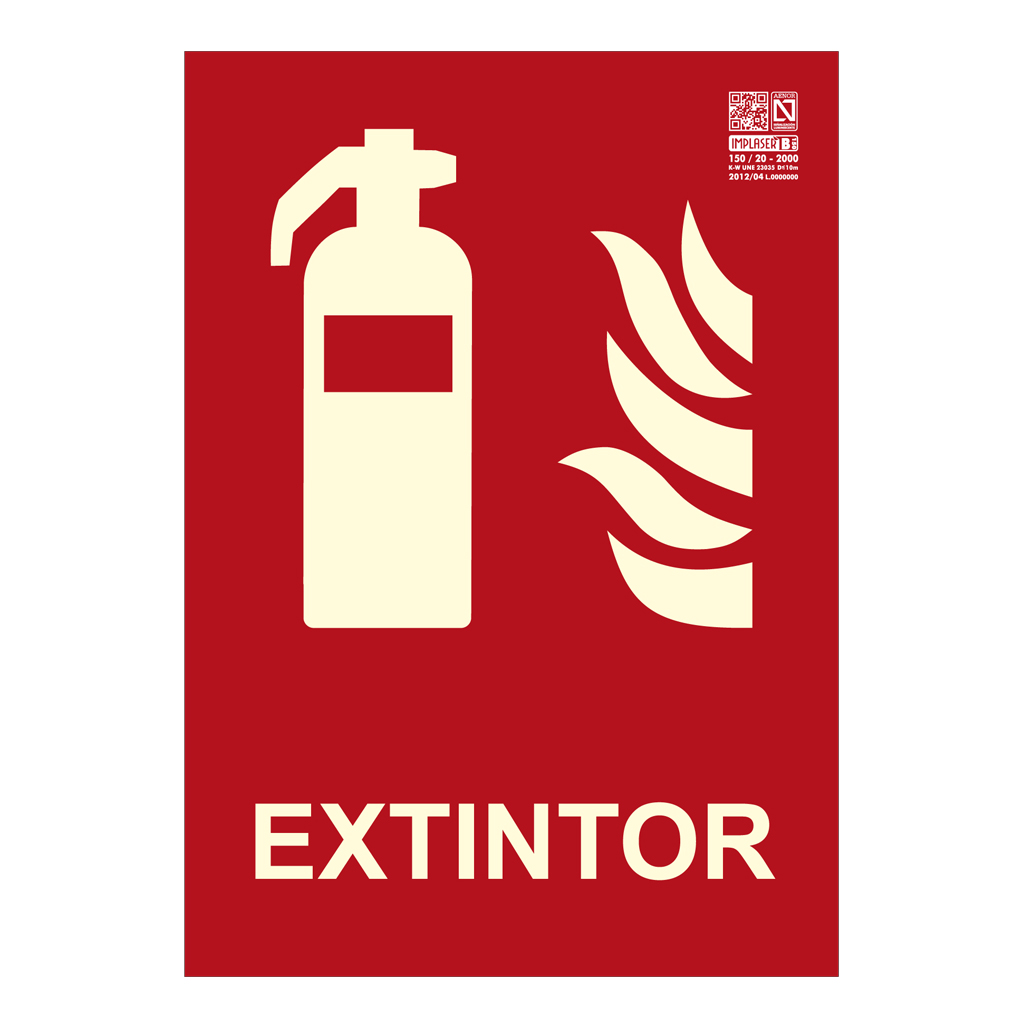 Señal extintor s/marco 29,7x21cm