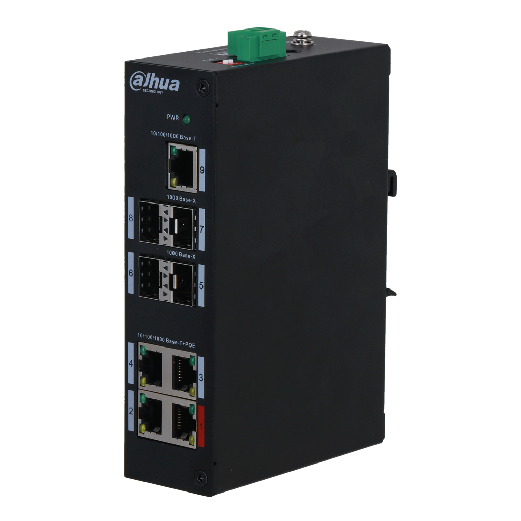 Switch PoE 2.0 4 puertos Gigabit +4SFP Uplink +1RJ45 Uplink Gigabit 96W Layer2