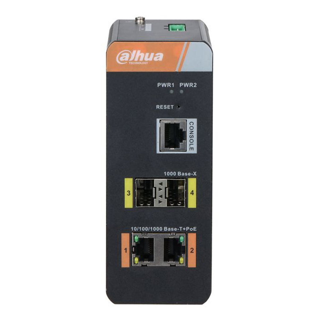 Switch Industrial 2 puertos Gigabit +2SFP Uplink Gigabit 120W Manejable Layer2