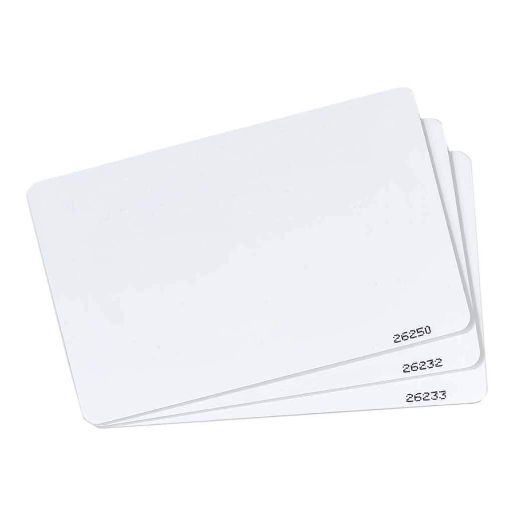 Tarjeta de proximidad PVC blanca 125Khz para lectores ATS. Pack de 10ud