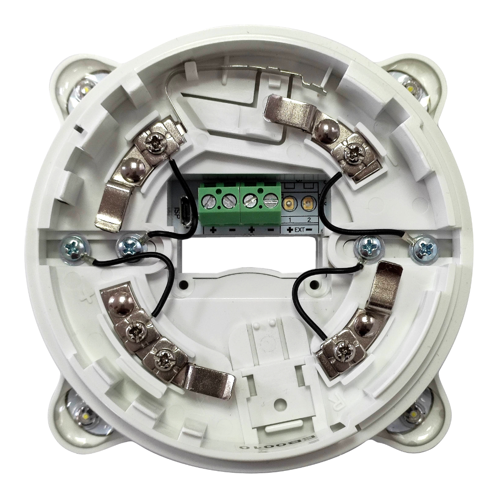 Base blanca para detector con indicador óptico/acústico convencional a bajo consumo