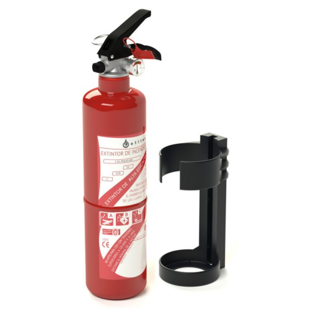 EXTINTOR ABC 1 Kg Portátil con presión permanente N2. Eficacia 5A 21B