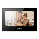 Monitor Android Interior 7&quot; de Superficie para Videoportero IP WIFI Pantalla Táctil PoE SD 8E/1S Alarma Negro