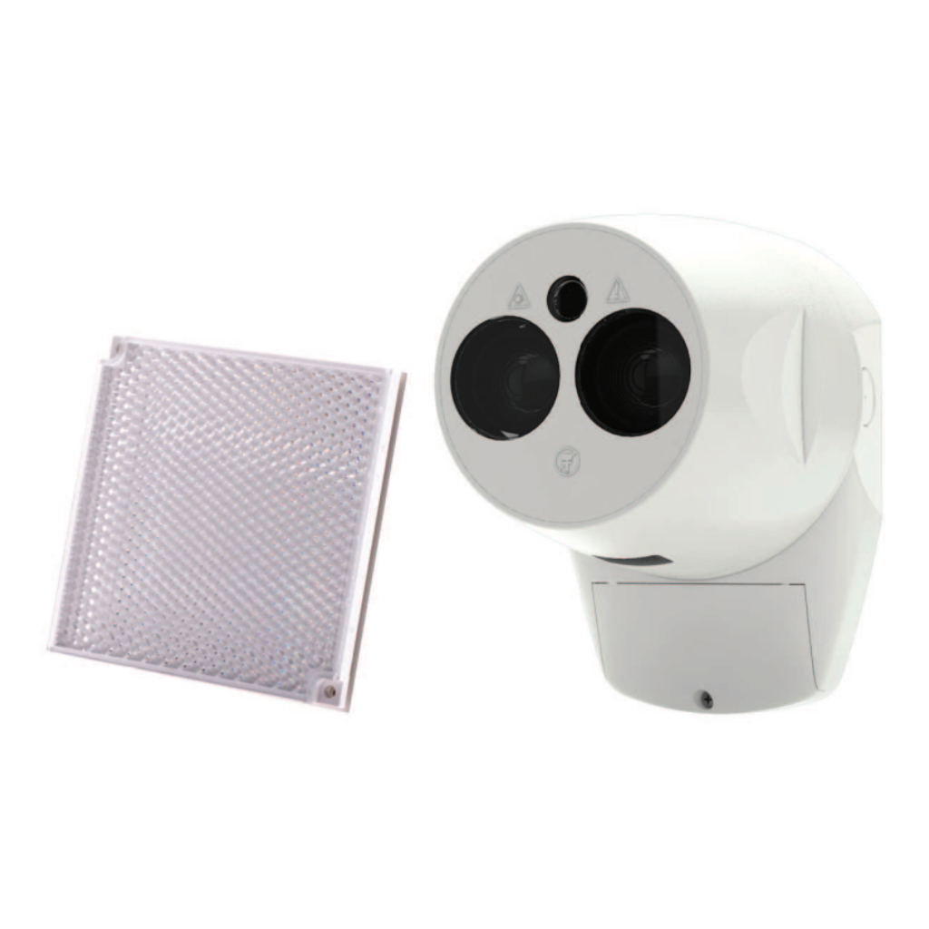 Detector lineal de humo motorizado. Emisor y receptor en el mismo equipo