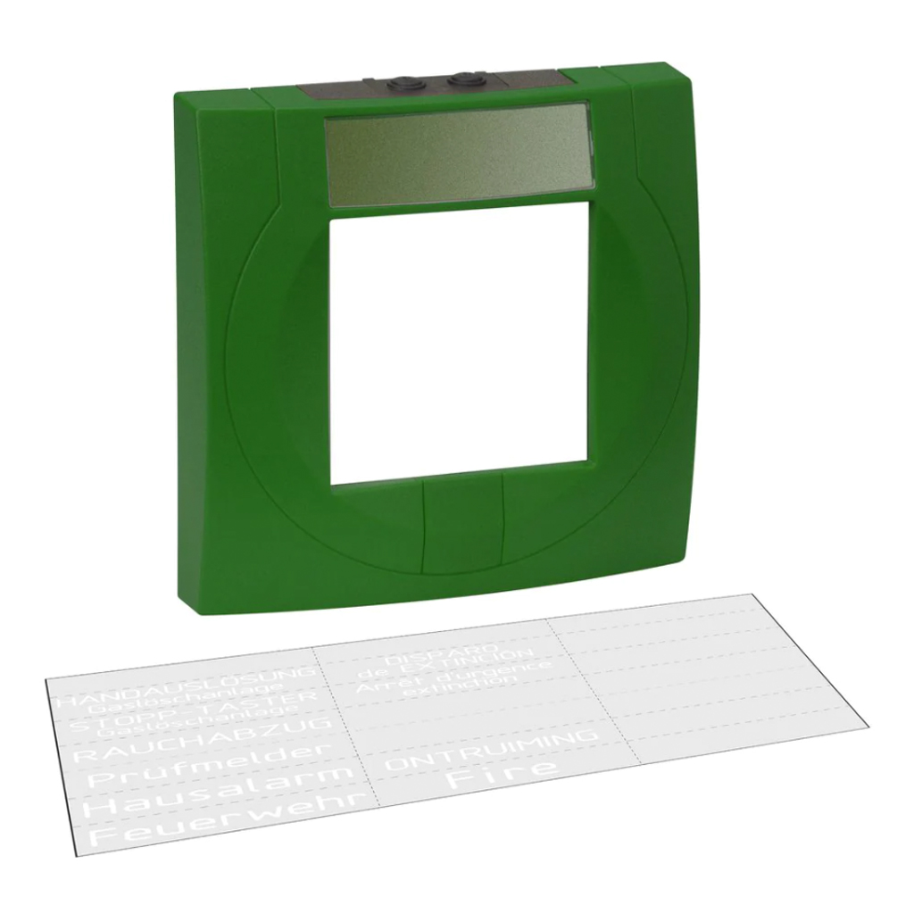 Carcasa de plástico verde para pulsador modular 80490x