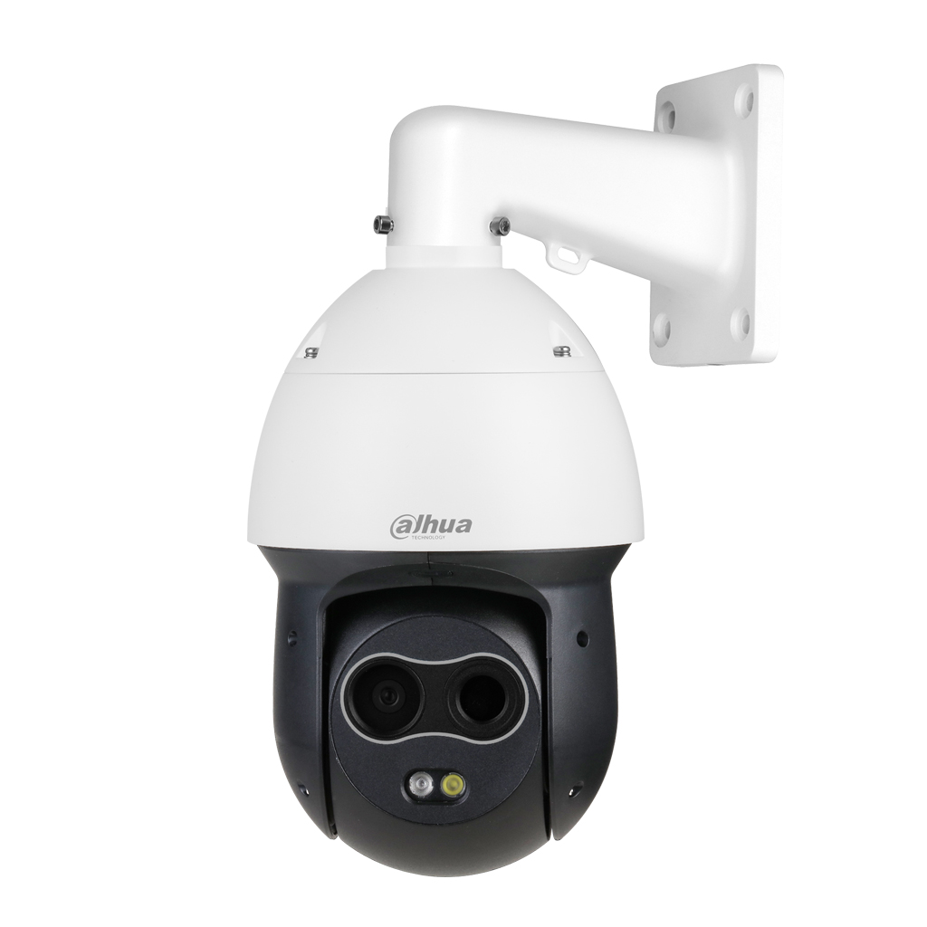 Domo PTZ Híbrido IP Térmico 256*192 3.5mm + 4M 4mm IP66 12V PoE+ AUDIO E/S AI