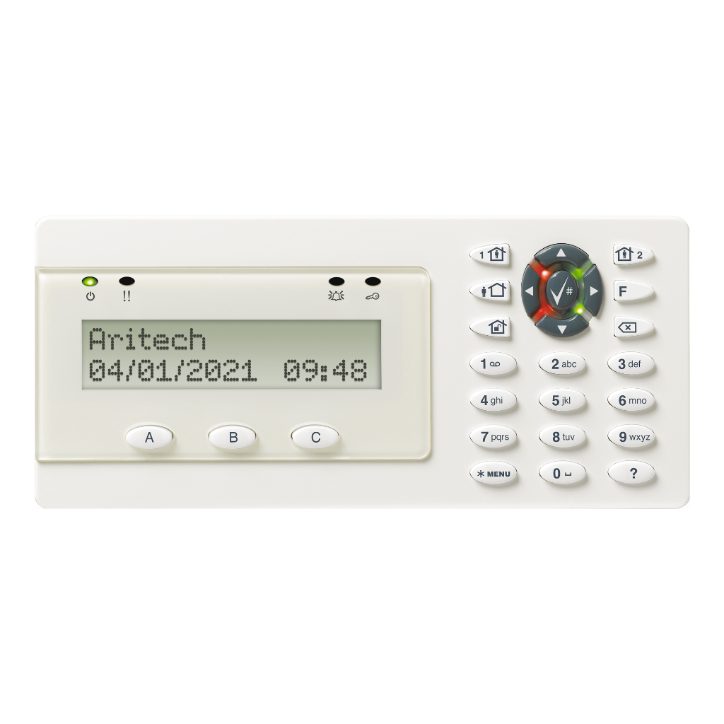 Teclado LCD de 2x16 caracteres con lector de tarjetas