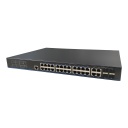 Switch PoE 24 puertos Gigabit + 4 Uplink Gigabit Combo (RJ45/SFP) 280W 802.3af/at 6KV Manejable Layer2