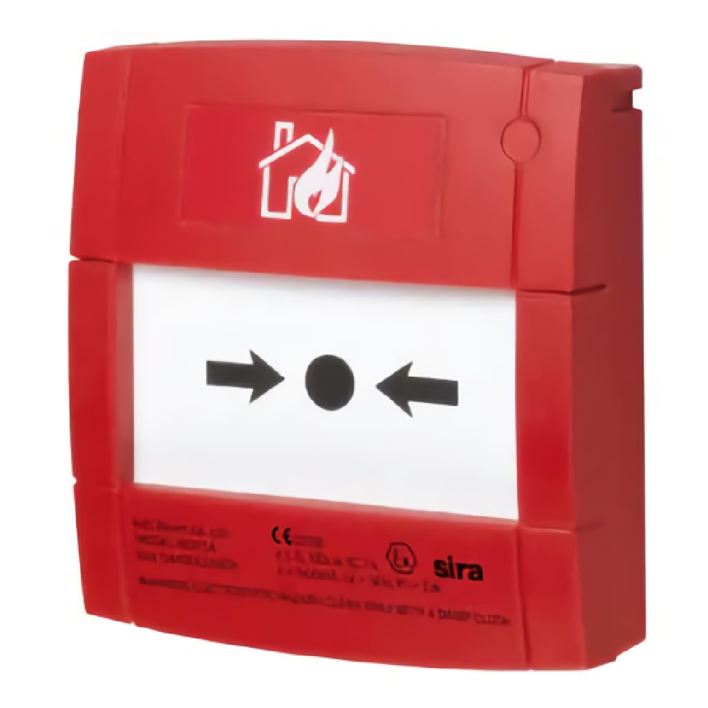Pulsador de alarma convencional. Intrínsicamente seguro EEx 470 Ω. Color Rojo