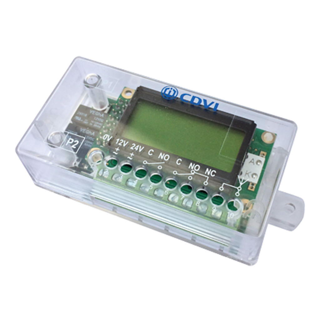 Receptor RF433MHz de 2 relés con display LCD - 100 usuarios