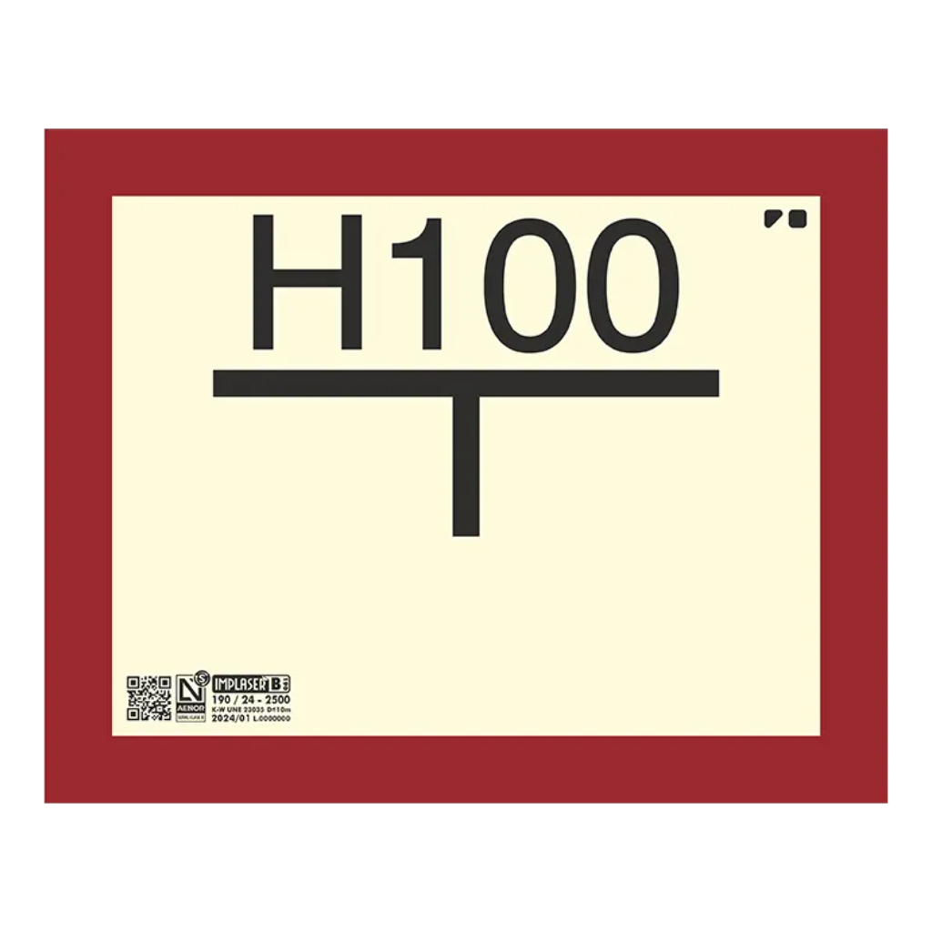 H100 PVC - Señal hidrante 25x20cm