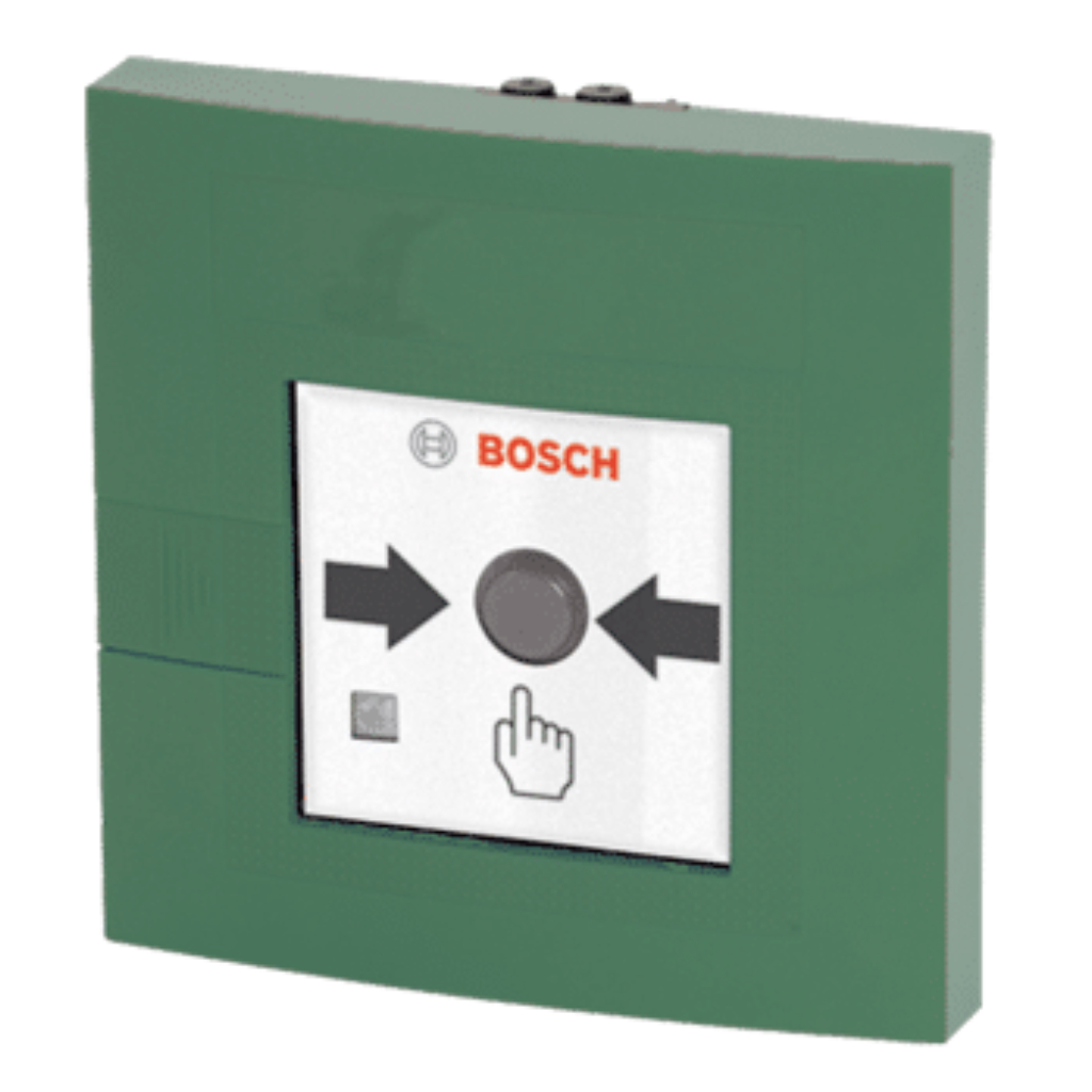 Pulsador analógico color verde, para montaje en interiores