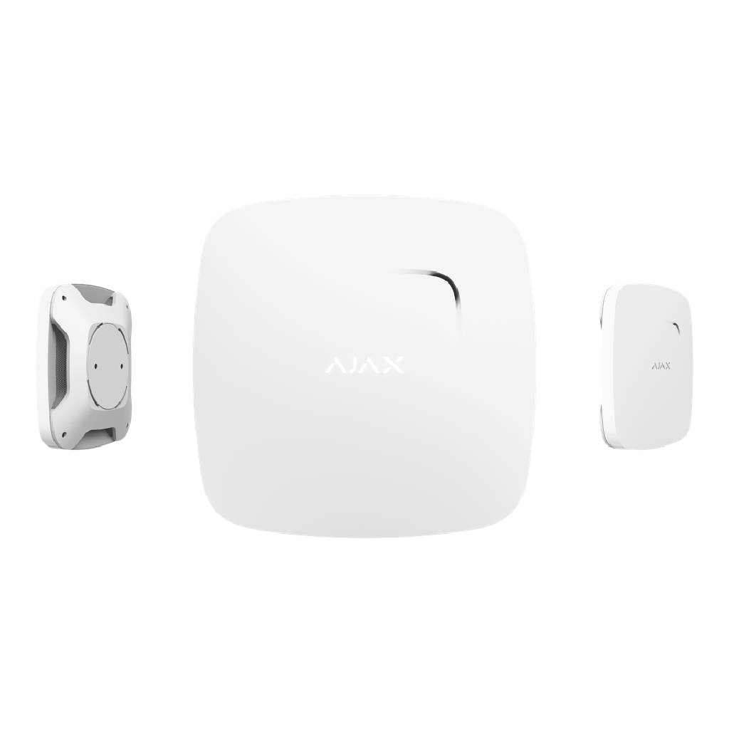 Ajax FireProtect Plus. Detector de temperatura, humo y CO inalámbrico. Color blanco