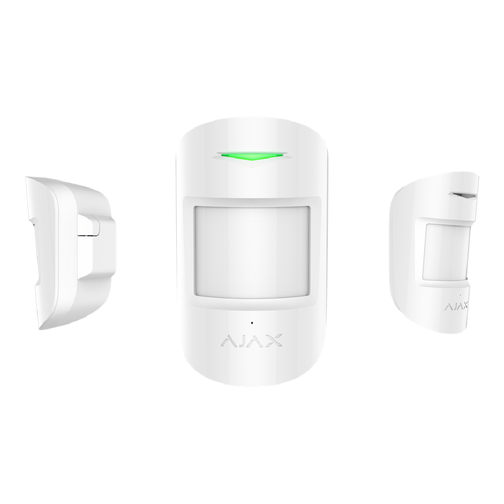 Ajax CombiProtect. Detector PIR y rotura de cristal inalámbrico. Color blanco