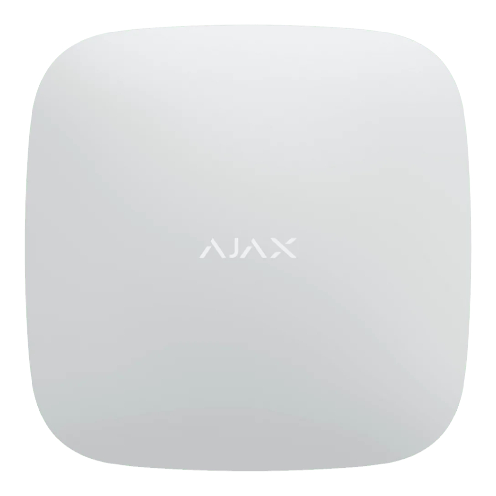 Ajax Hub 2 Plus. Central inalámbrica 2G/3G/4G (2 tarjetas SIM) y Wi-Fi. Color blanco