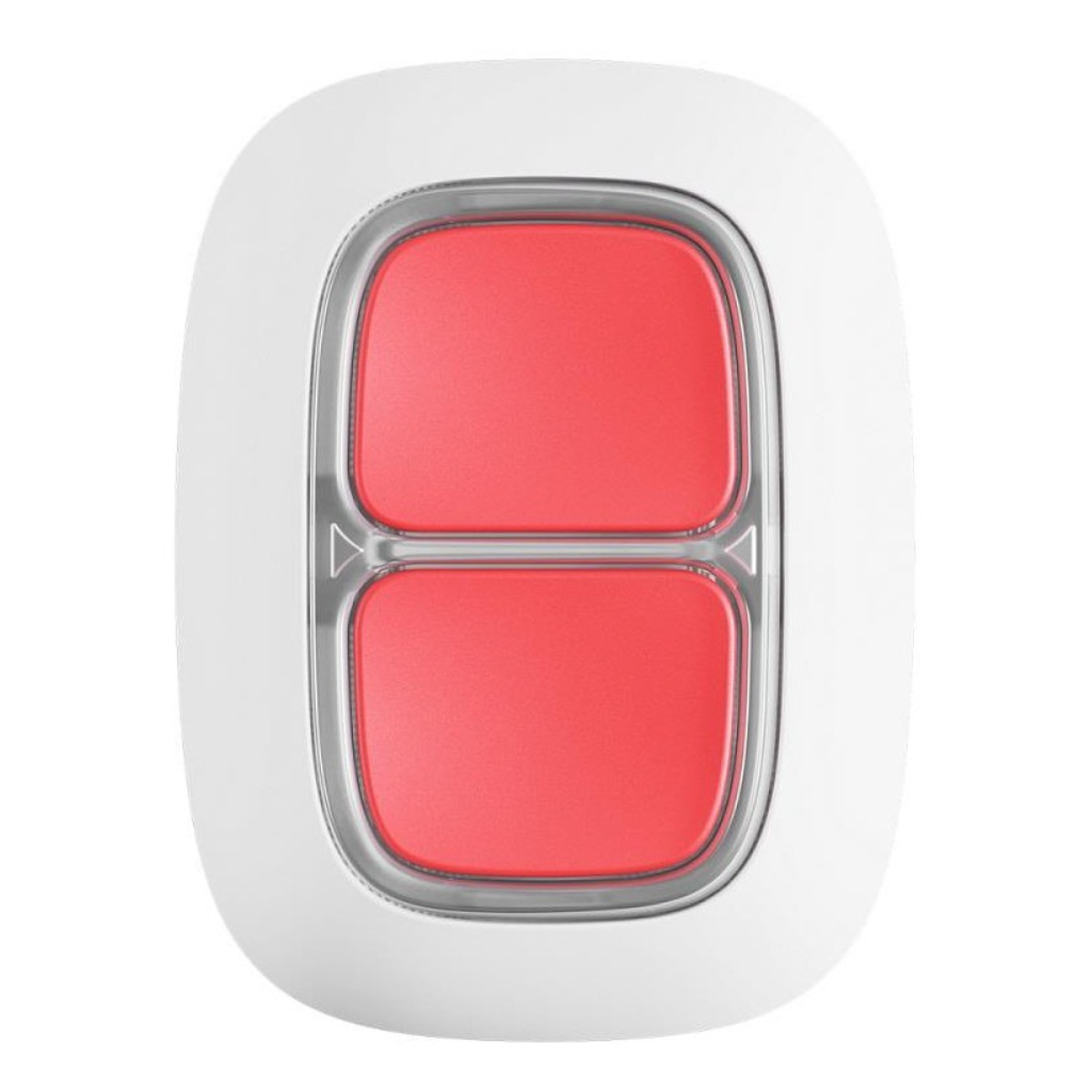 Ajax DoubleButton Jeweller. Botón de pánico doble inalámbrico. Color blanco