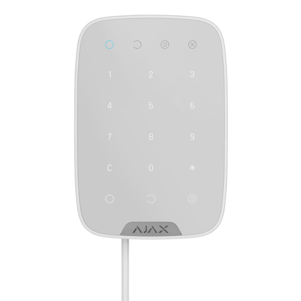 Ajax KeyPad Fibra. Teclado táctil cableado Fibra. Color blanco. G3