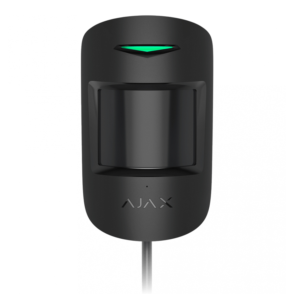 Ajax MotionProtect Plus Fibra. Detector cableado de movimiento IR con sensor microondas. Color negro