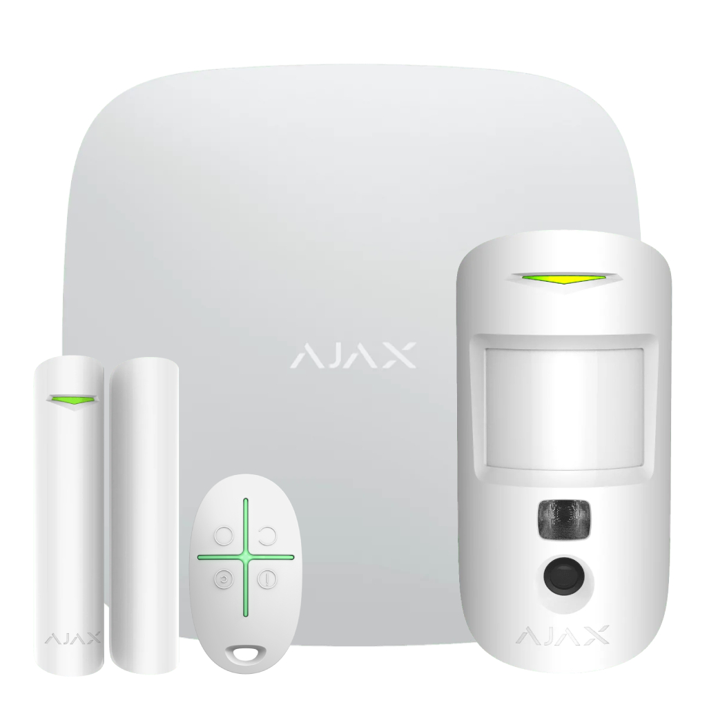 Ajax StarterKit Cam Blanco. Hub 2 2G + MotionCam + DoorProtect + SpaceControl