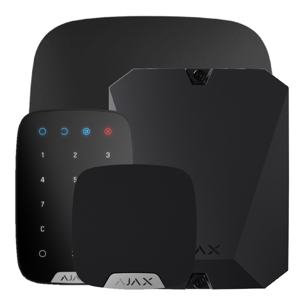 Ajax HubKit Renove negro. Hub + Multitransmiter + Keyboard + HomeSiren