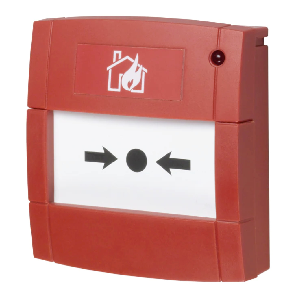 Pulsador de alarma direccionable rearmable con aislador