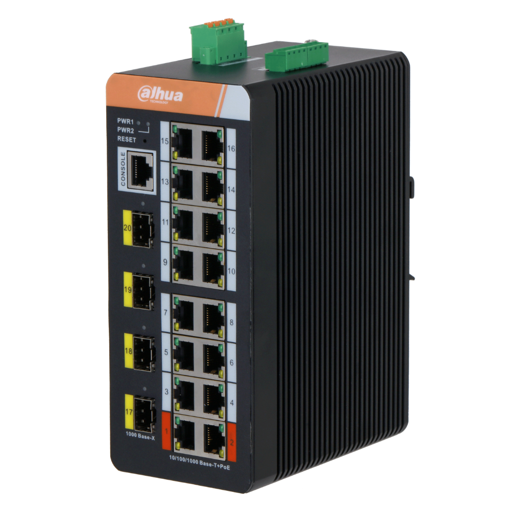 Switch PoE 2.0 Industrial 16 puertos Gigabit + 4SFP Uplink Gigabit 240W Gestionable Layer2