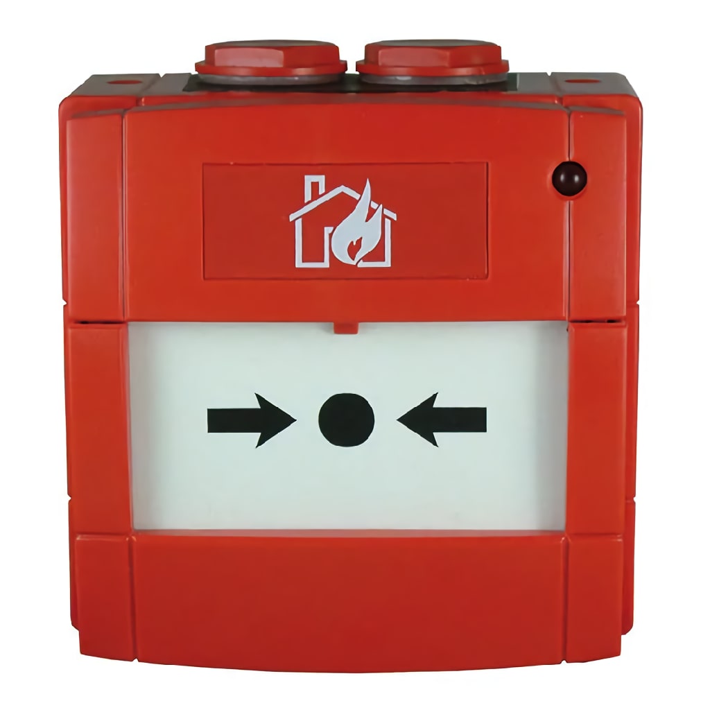 Pulsador de alarma convencional estanco. Contacto NA o NC. IP67. Color Rojo. No incluye tapa PS200