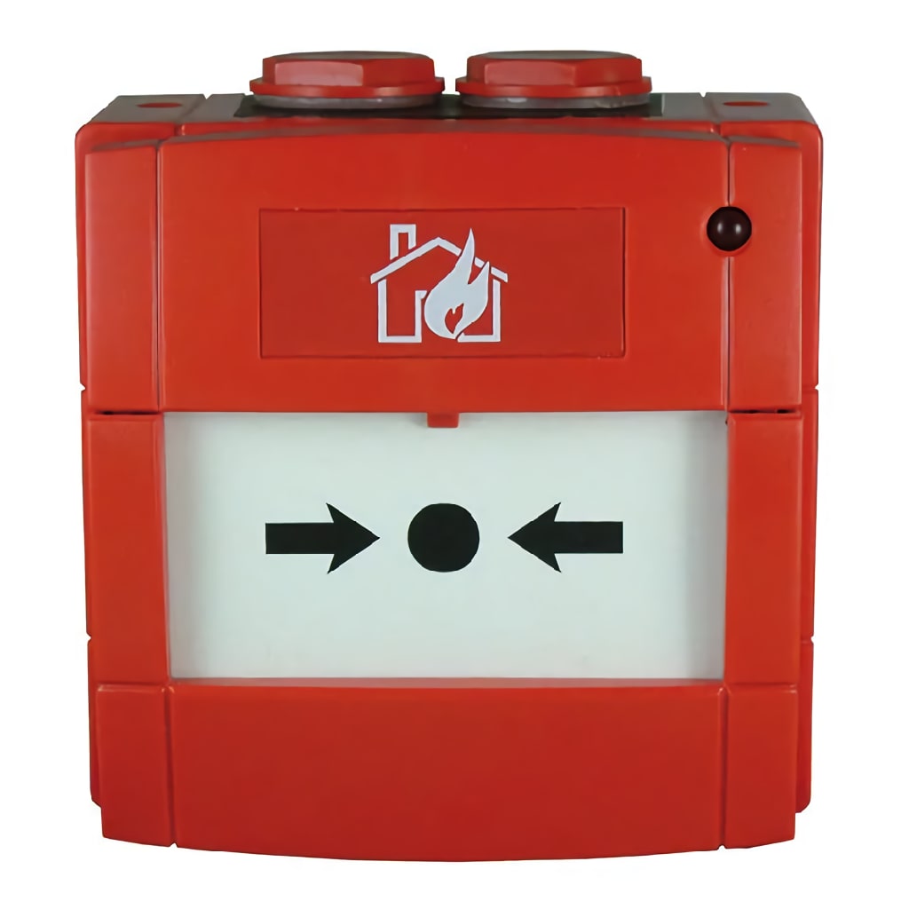 Pulsador de alarma convencional. Contacto NA o NC. IP67. Color Rojo. No incluye tapa PS200