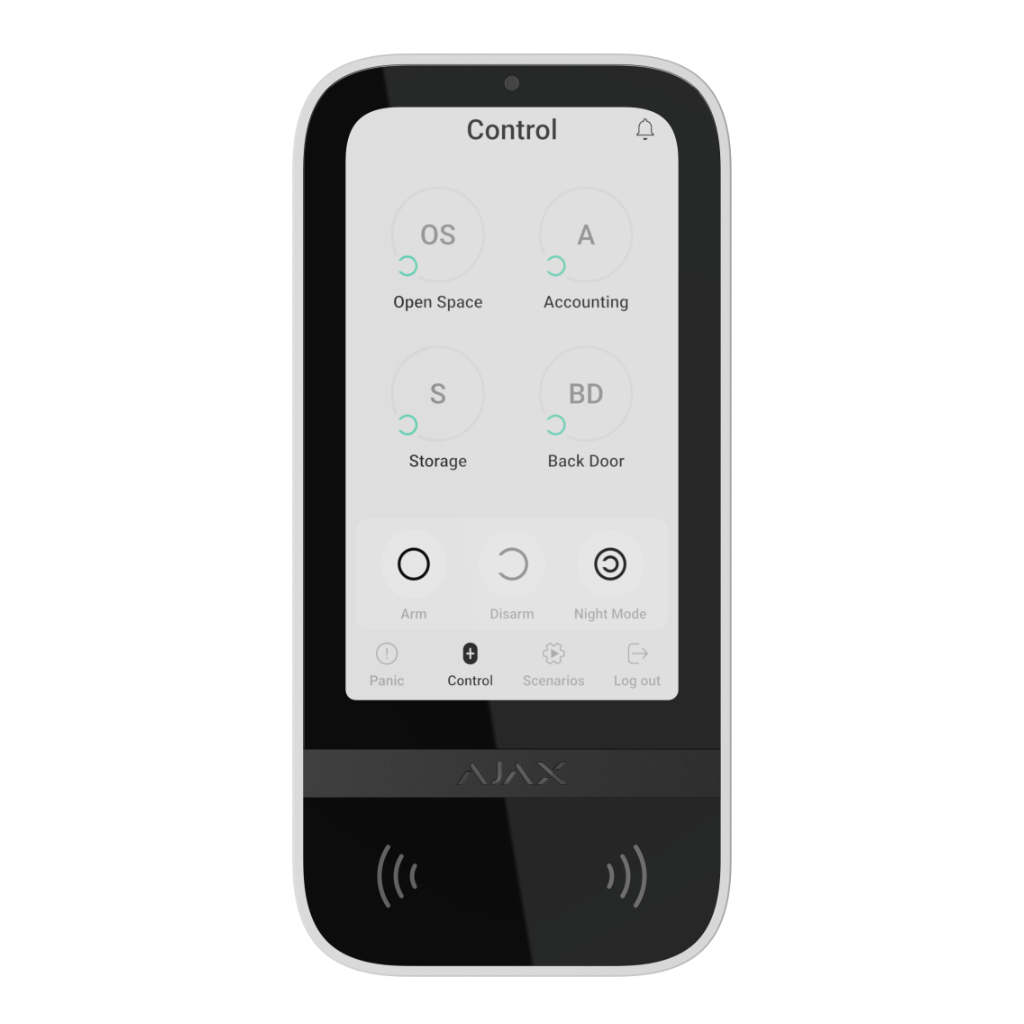 Ajax KeyPad TouchScreen (8EU) white клавіатура