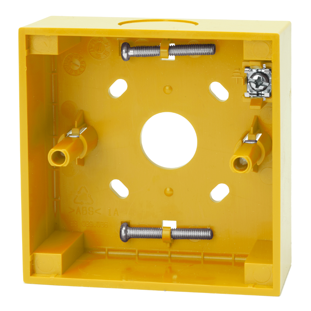 Zócalo base montaje en superficie. Color amarillo