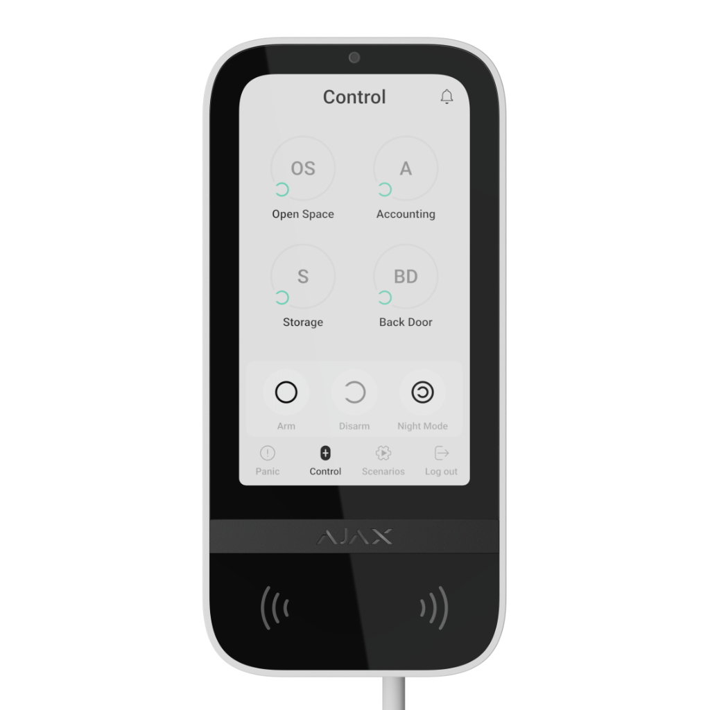 Ajax KeyPad TouchScreen Fibra. Color Blanco. G3