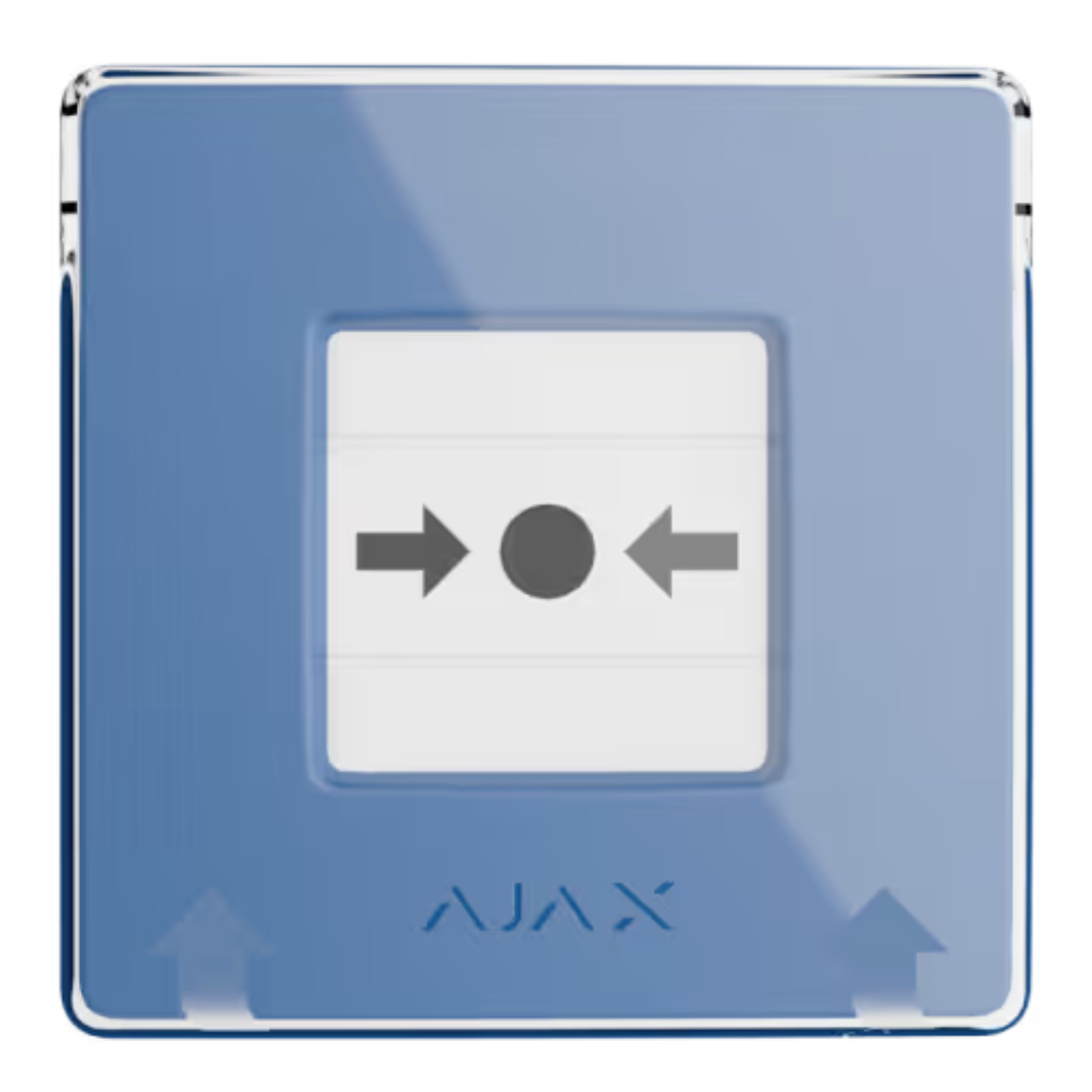 Ajax Manual Call Point Jeweller. Pulsador inalámbrico reajustable con escenarios programables. Color Azul