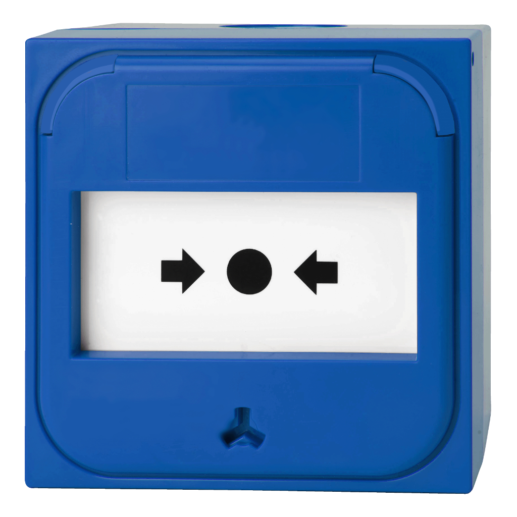 Pulsador manual inteligente convencional 0Ω. Color azul
