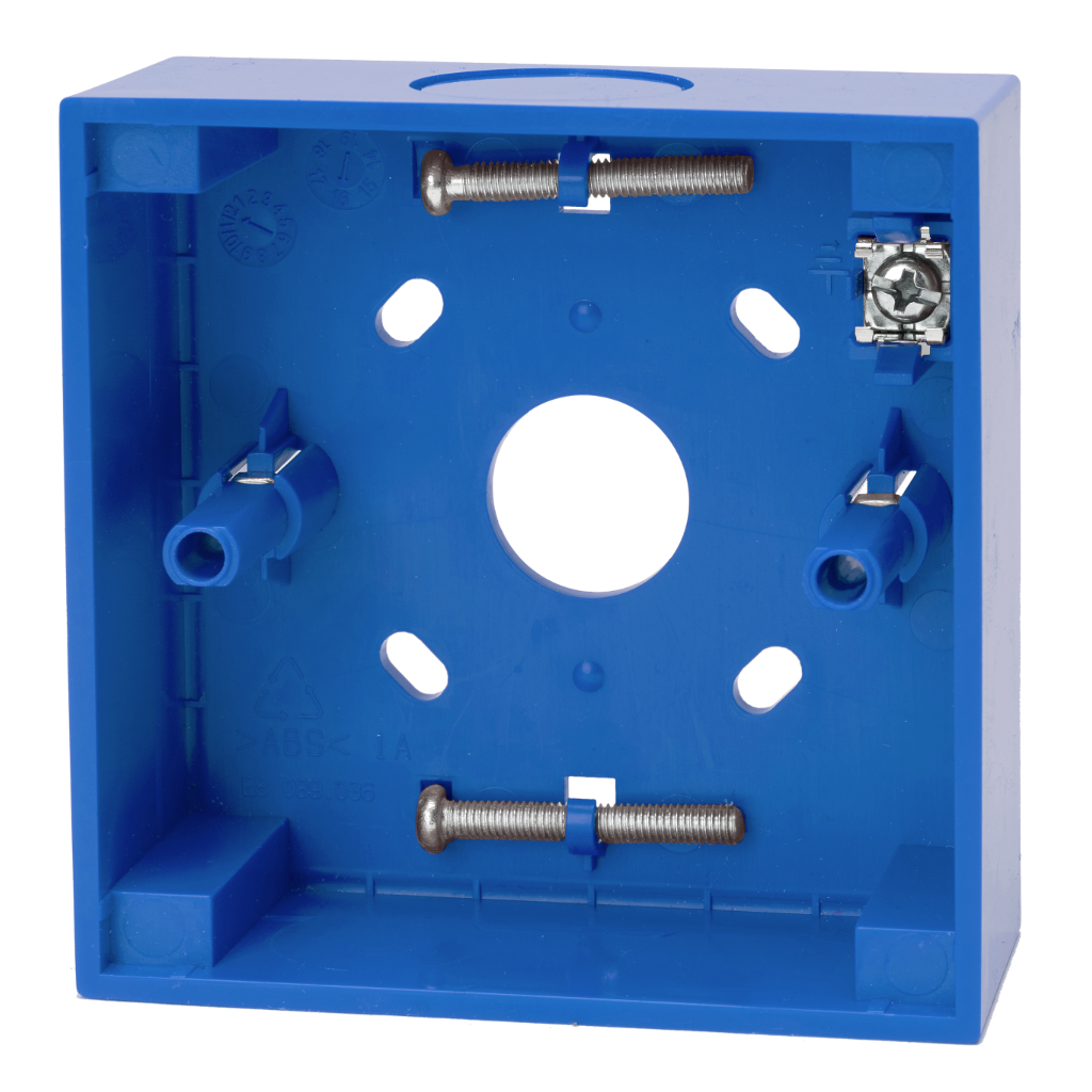 Zócalo base montaje en superficie. Color azul