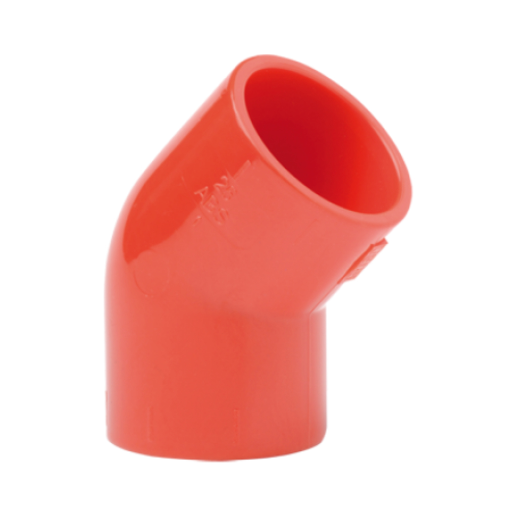 DHA Curva radio largo 45º de 25mm. Pack 10 u