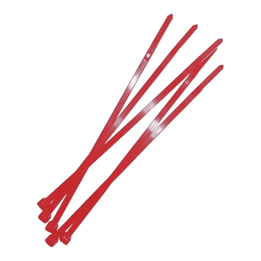 DHA Brida para cables 203mmX4,6mm. Color rojo. Pack 100 u