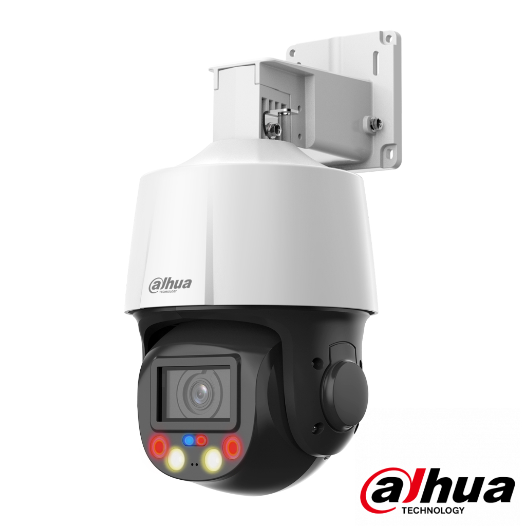 Cámara PTZ IP 4M TiOC H265 WDR Iluminación Dual LED30m/IR50m 5x IP66 PoE AUDIO MIC E/S AI