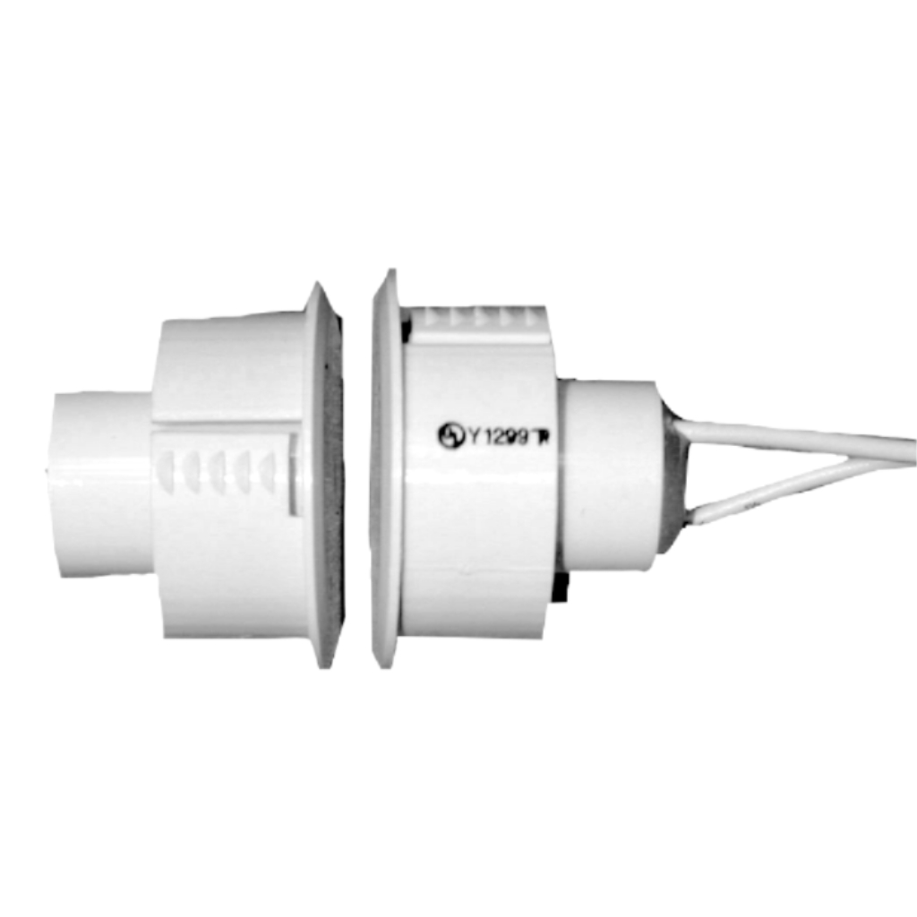 Contacto compacto blanco con imán estándar de 19 mm. Pack de 10 u