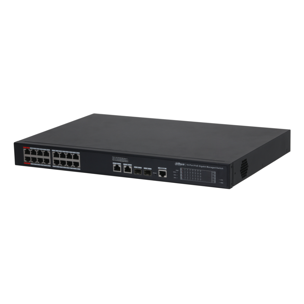 Switch PoE 16 puertos Gigabit + 2 Uplink Gigabit RJ45 + 2SFP Gigabit 240W Gestionable Layer2