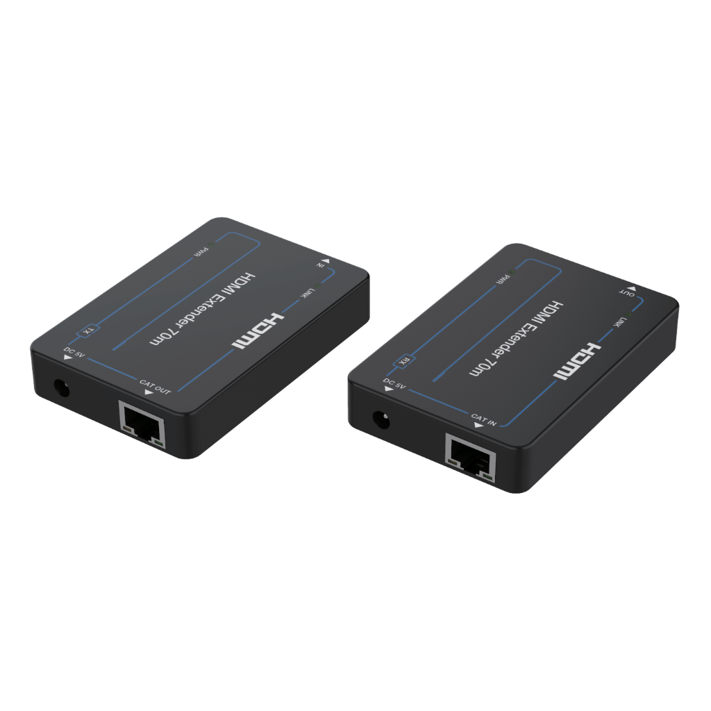 Extensor HDMI transmisor-receptor 70m. Incluye Alimentador