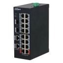 Switch Hardened PoE 16 puertos Gigabit (2RJ45+2SFP) Uplink Gigabit 190W No_Gestionable Layer2