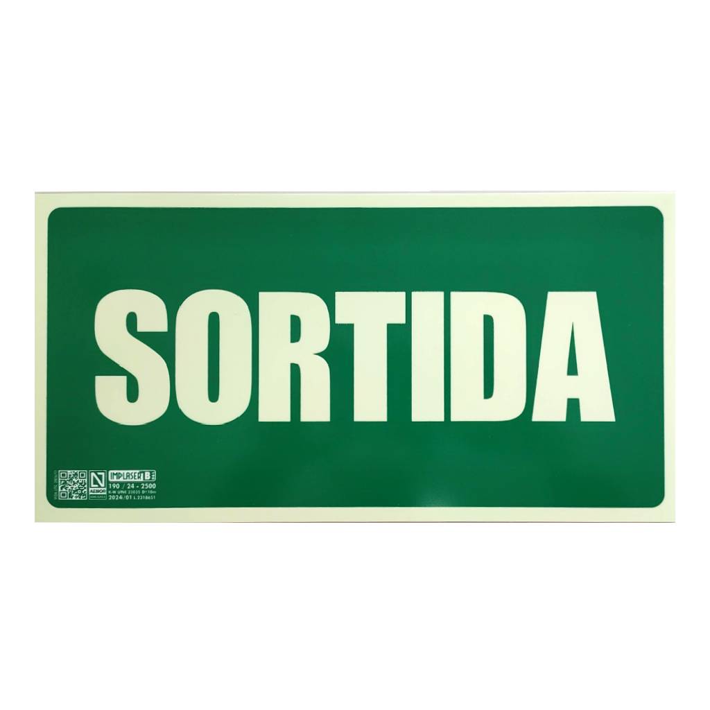 Senyal sortida 32x16cm