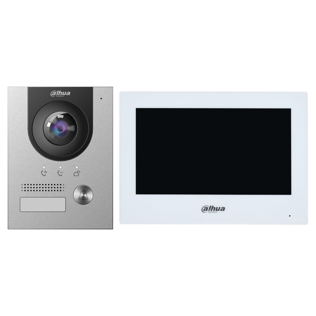 Kit Videoportero 2-hilos IP exterior para Insertar + monitor interior 2-hilos y WiFi