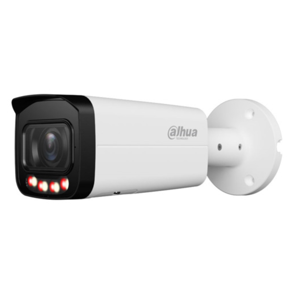 Tubular IP 8M H265 FULL COLOR WDR Iluminación Dual LED60m/IR60m 2.7-13.5mm IP67 PoE MIC AI