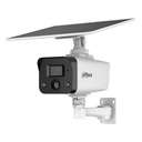 Tubular IP MAX H265 4M Iluminación Dual LED20m/IR30m 3.6mm IP67 PIR MIC/Altavoz E/S 4G AI + Panel Solar