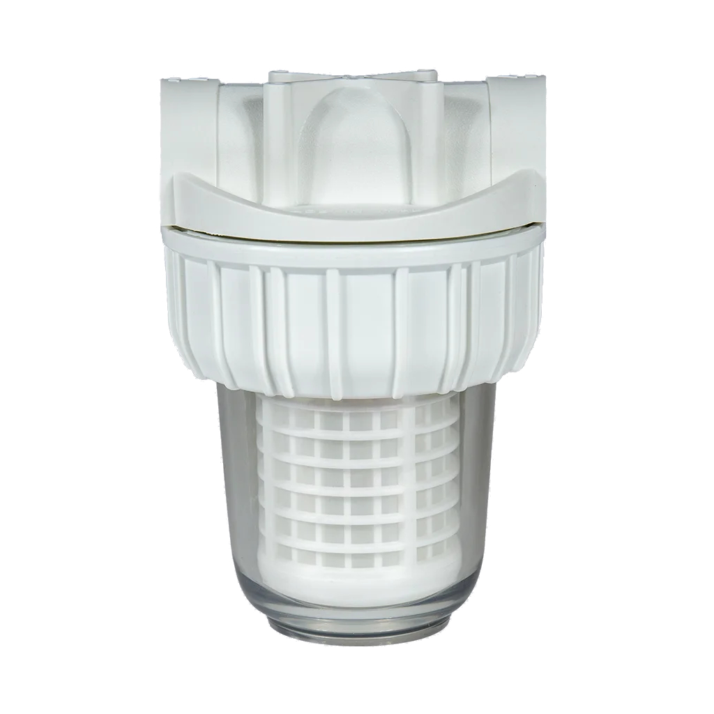 Portafiltro completo con 2 racores para tubería de 25mm AAD12025CRS y 1 cartucho de 50µm 4084ABS (ambos incluidos)